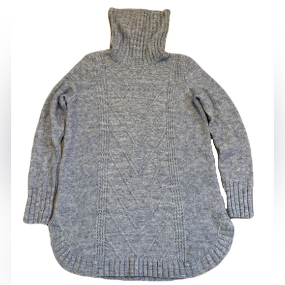 Reitmans Light Blue/ Gray Turtleneck Sweater, Cable Knit, Size M/M - Picture 1 of 5